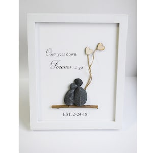 Pebble art, couple picture, custom family picture, pebble couple, stone art, Christmas gift, stone wall decor, personlized wedding gift