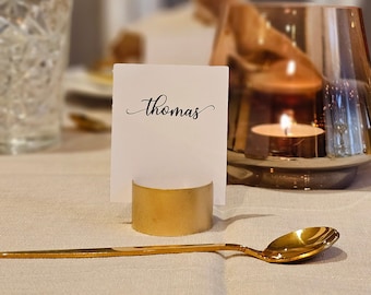 30 pieces of rustic copper pipe place card holders, Wedding card holders, name card holders, name card holders, metal table card holders