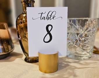 10 pieces of rustic copper place card holders, Wedding card holders, name card holders, gold name card holders, metal table card holders