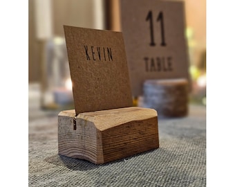 12 piezas de portatarjetas de madera antiguos rústicos, portatarjetas de boda, portatarjetas de nombre, portanúmeros de mesa, portatarjetas de madera antiguos