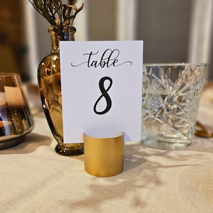 30 piezas de titulares de tarjetas de lugar de tubo de cobre rústico, titulares de tarjetas de boda, titulares de tarjetas de nombre, titulares de tarjetas de nombre, titulares de tarjetas de mesa de metal