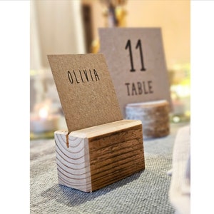 1 piece of rustic old wood place card holders, Wedding card holders, name card holders, table number holders, old wooden card holders