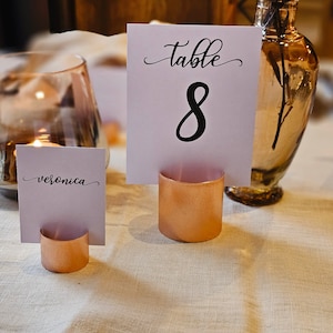1 piece of rustic copper pipe place card holders, Wedding card holders, copper name card holders, metal table card holder, place card holder