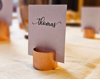 12 pieces of rustic copper pipe place card holders, Wedding card holders, name card holders, metal name card holder, table card holders