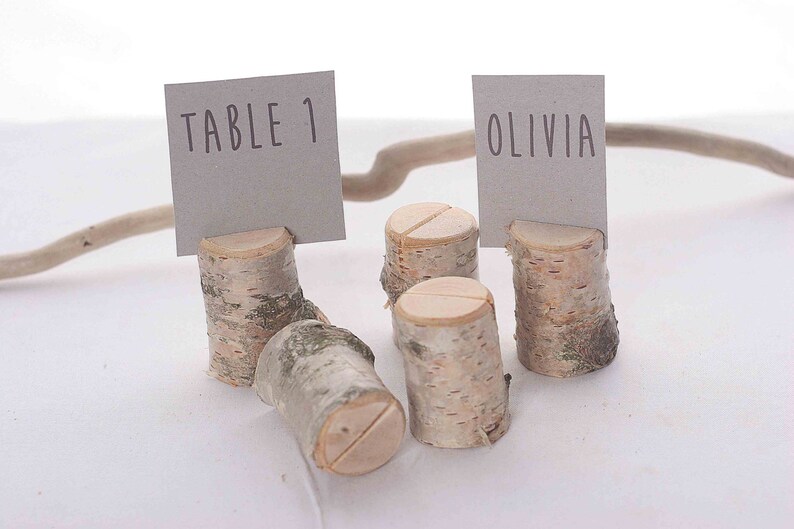 150 Pieces Rustic Birch Place Card Holders Wedding Card Etsy