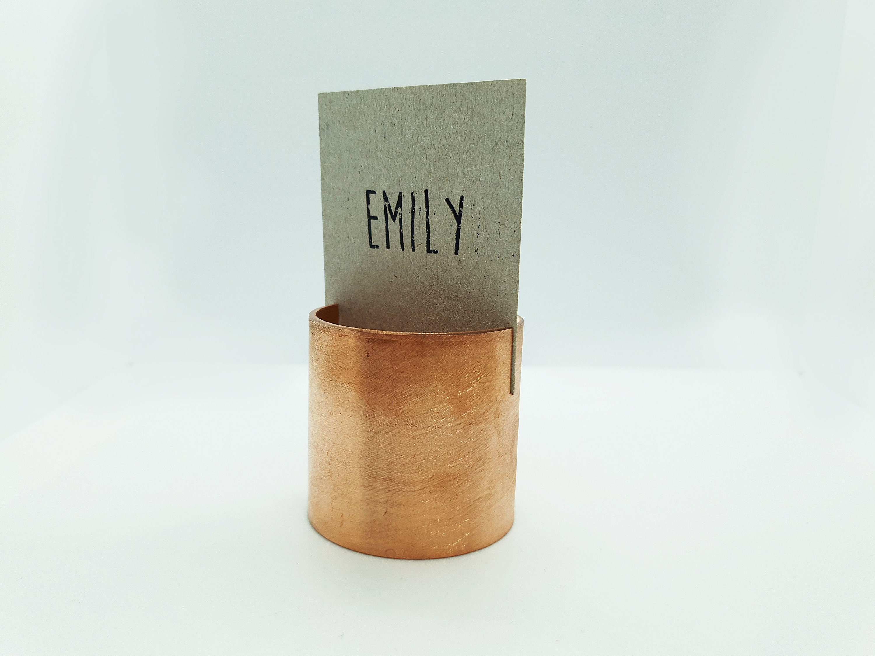 1 sample pieces rustic copper pipe place card holders Wedding Etsy