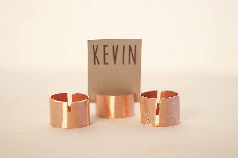 12 Pieces Rustic Copper Pipe Place Card Holders Wedding Card Etsy
