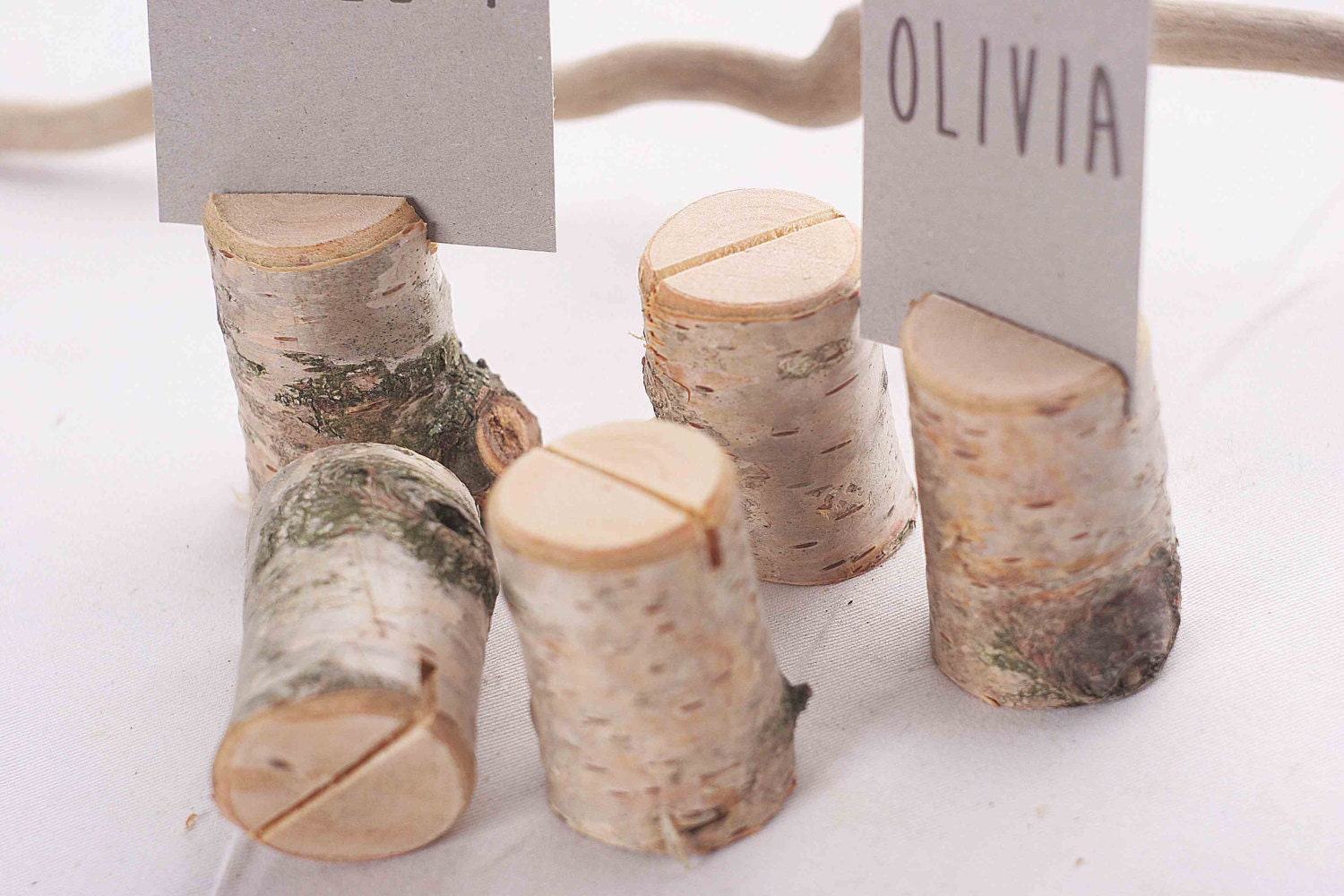 150 pieces rustic birch place card holders Wedding card Etsy