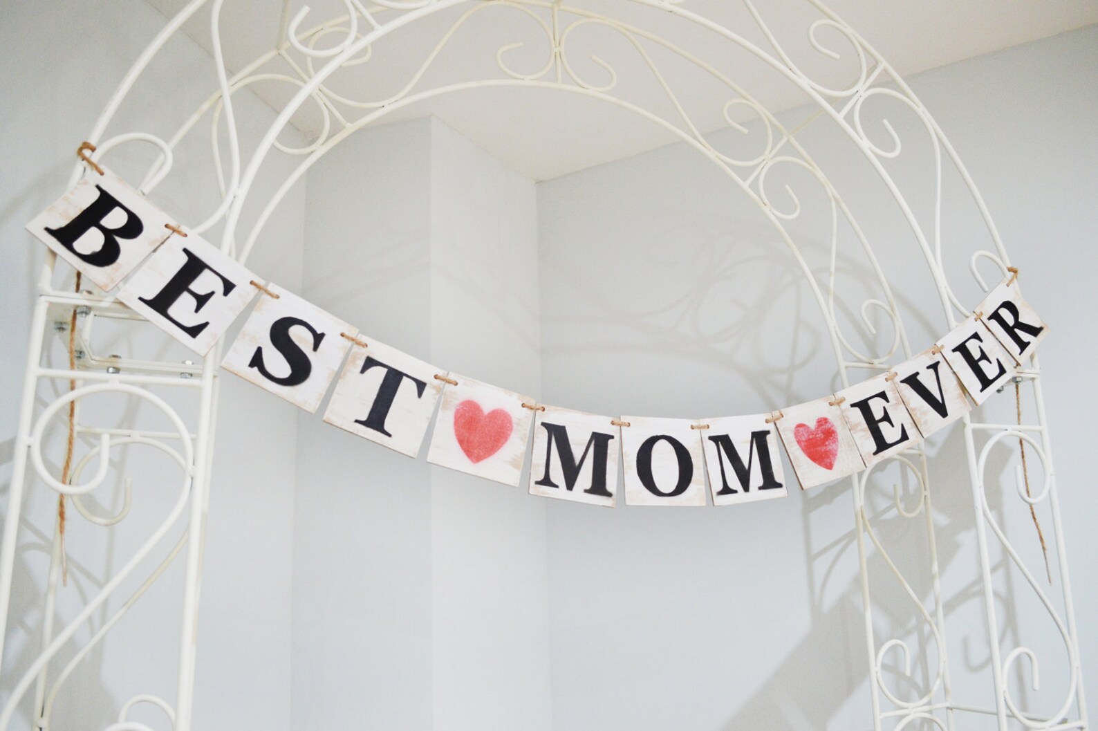 Wooden Best Mom Ever Banner Rustic Wooden Sign Wooden Wall Etsy