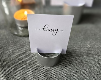 1 piece of rustic copper pipe place card holders, Wedding card holders, copper name card holders, metal table card holder, place card holder