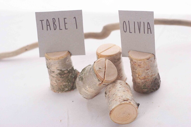 150 Pieces Rustic Birch Place Card Holders Wedding Card Etsy