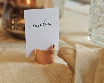 30 pieces of rustic copper pipe place card holders, Wedding card holders, name card holders, name card holders, metal table card holders