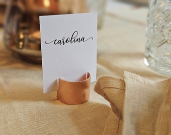 10 pieces of rustic black silver pipe place card holders, Wedding card holders, name holders, gold name card holder, metal table card holder