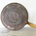 Vintage Grease Splatter Screen - Kitchen Cookware - Wood Handle - Splatter Screen - Flat Strainer - Bacon Splatter Screen - 1950s