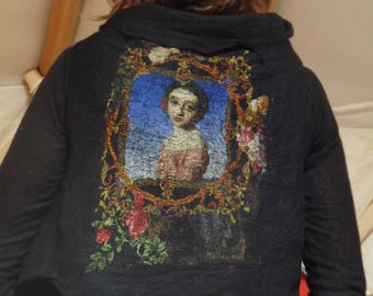 felted wool and silk sleeveless jacket