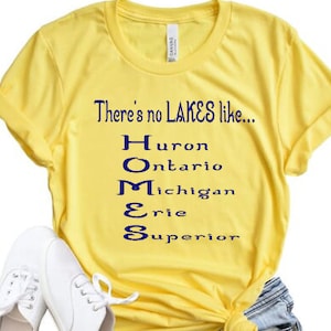 Michigan Lakes HOMES Shirt, Lake Ontario, Custom Shirt, Michigan Great Lakes, Lake Michigan Shirt, T-Shirt, Unisex T-Shirt