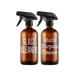 Personalized Amber Glass Spray Bottle: Essential Oil, Cleaning Solution