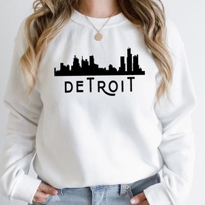 Detroit Sweatshirt, Detroit Skyline Sweatshirt, Detroit Michigan Apparel, Detroit Shirt, Michigan Shirt