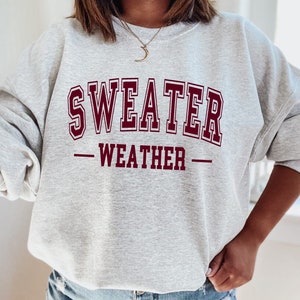 Sweater Weather Sweatshirt: Unisex Cotton-Blend Winter Apparel