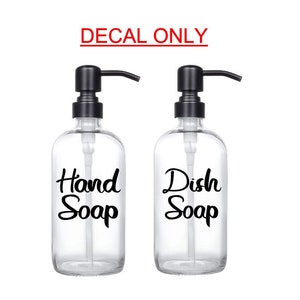 Hand Soap and Dish Soap Decal Set/ Decal Set/ Set of two decals/Kitchen Soap Decal/Rae Dunn Inspired/Soap Label/Farmhouse Kitchen/Bath Soap