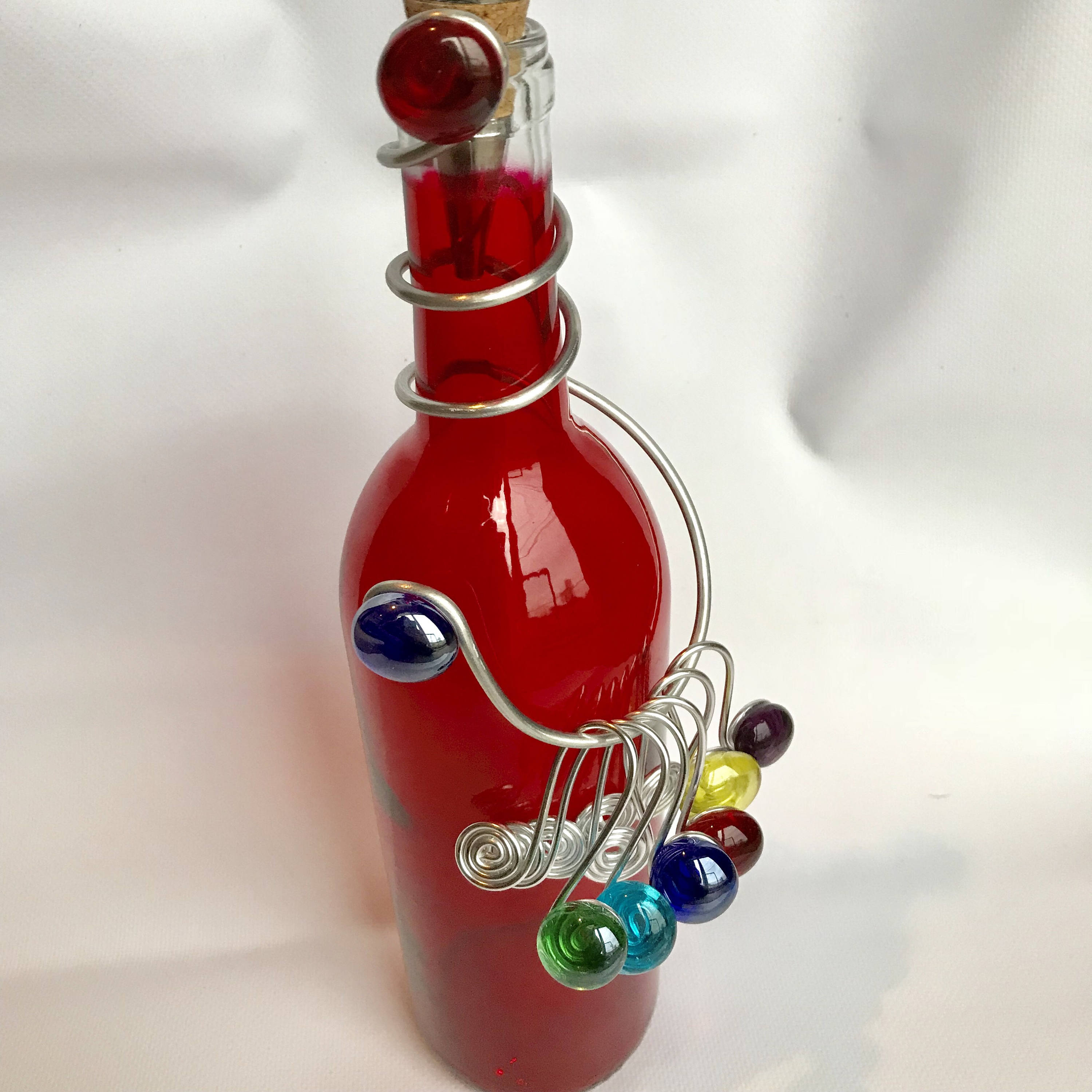 Wine Charms with Bottle Hanger Set Colorful Wine Charms Wine Etsy