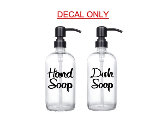 Hand Soap and Dish Soap Label Set/ Decal Set/ Set of Two | Etsy