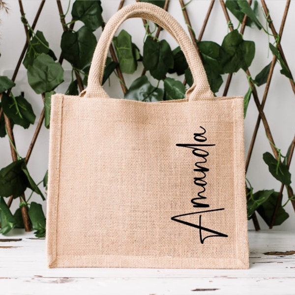 Personalized Bridesmaid Beach Bag|Tote Gift Bags|Beach Bachelorette gift|Bridesmaid Gift|Jute bags|Burlap Tote Bags|Wedding Favor