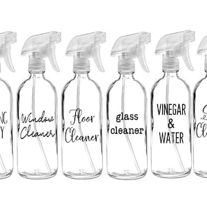Glass or Plastic Spray Bottle-Personalized, Glass Spray Bottle, Cleaning Spray Bottle, Sprayer, Plastic Spray Bottle, Home Organization