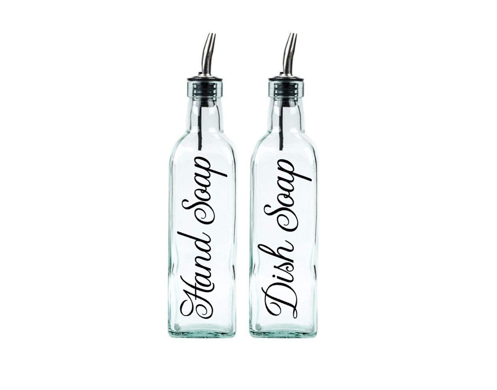 Hand Soap and Dish Soap Glass Dispenser With Spout Soap Etsy