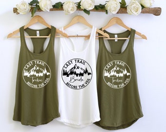 Mountain Bachelorette Tank Top: Last Trail Before Veil, Bridal Party Gift