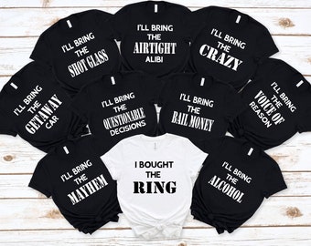 Funny Bachelor Party Shirts: Groomsmen Wedding Party Tees