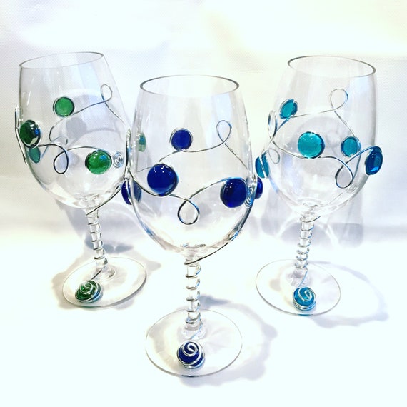Beaded Acrylic Wine Glass Plastic Wine Glass Colorful Wine Etsy
