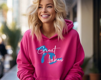 Michigan Great Lakes Hoodie, State of Michigan Hooded Sweatshirt, Michigan Apparel, Michigan, Michigan Shirt, Great Lakes Hoodie
