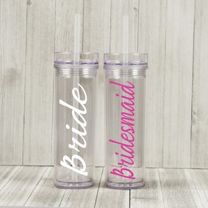 Personalized Bridesmaid Tumbler: Custom Name, Wedding Party Gift