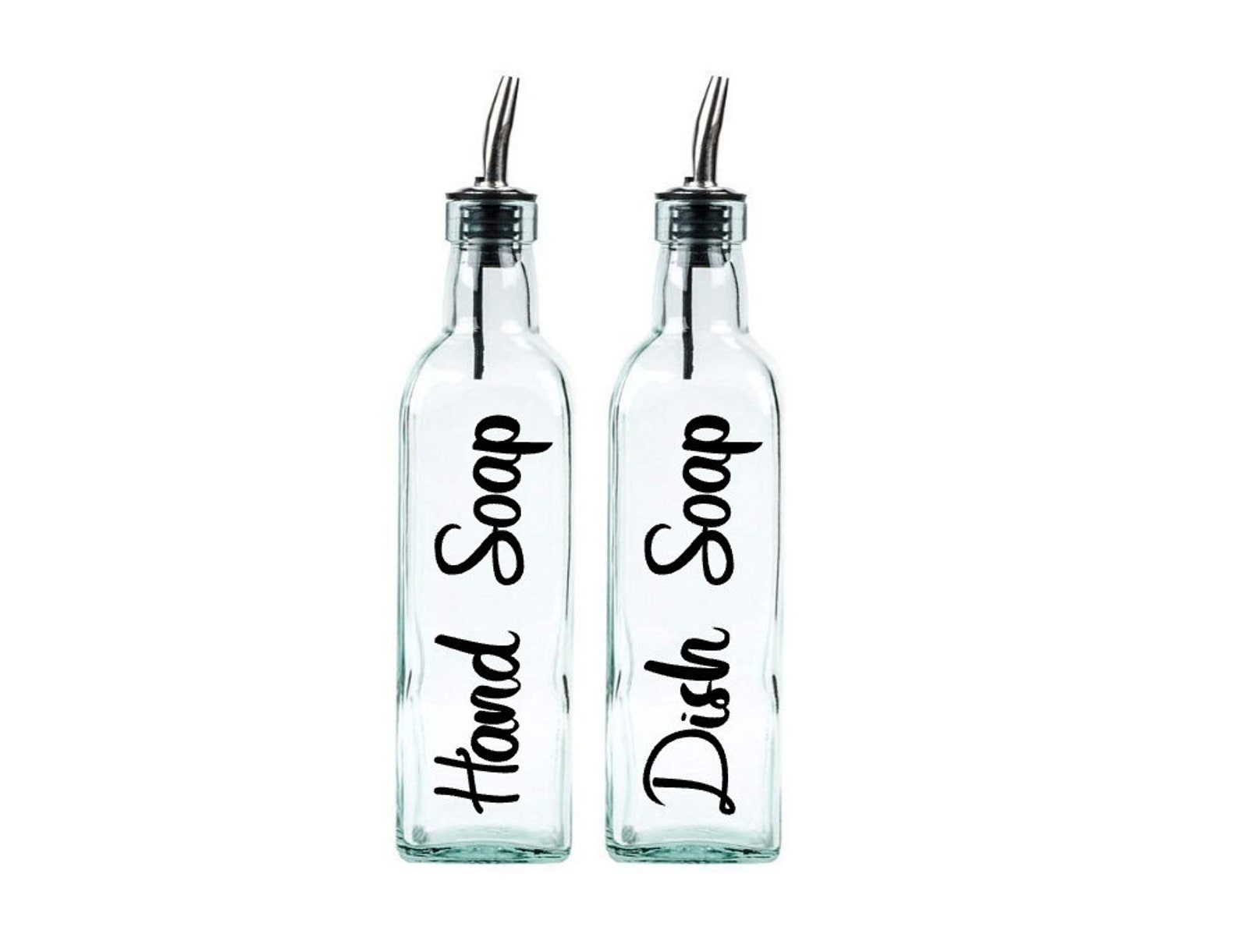 Hand Soap and Dish Soap Glass Dispenser With Spout Soap Etsy