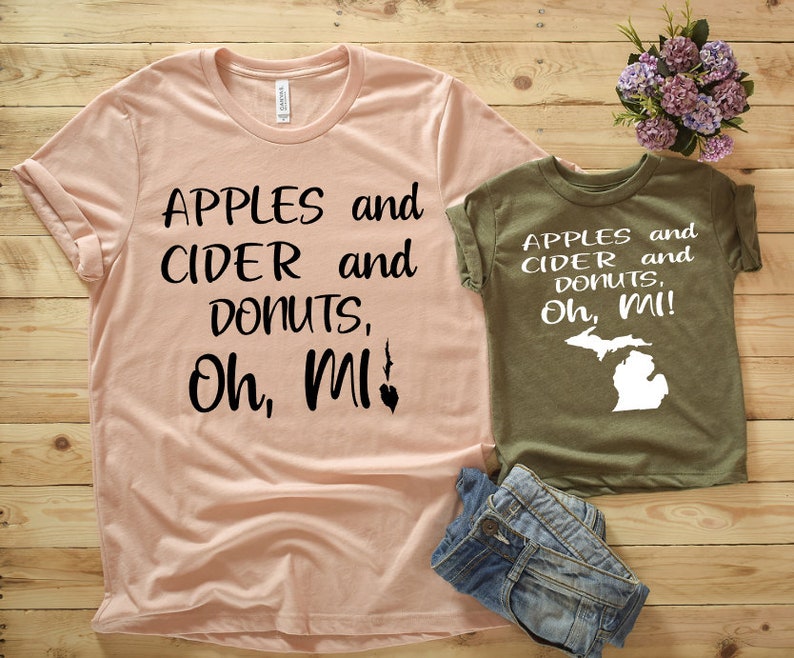 Michigan Cider Mill Shirt, Apples and Cider, Michigan Shirt, Mommy and Me Shirt, Fall Shirts, Cider Mill 