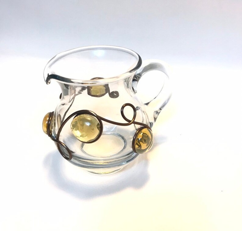 Glass Coffee Creamer OnlyBeaded & Wire Wrapped Small Etsy