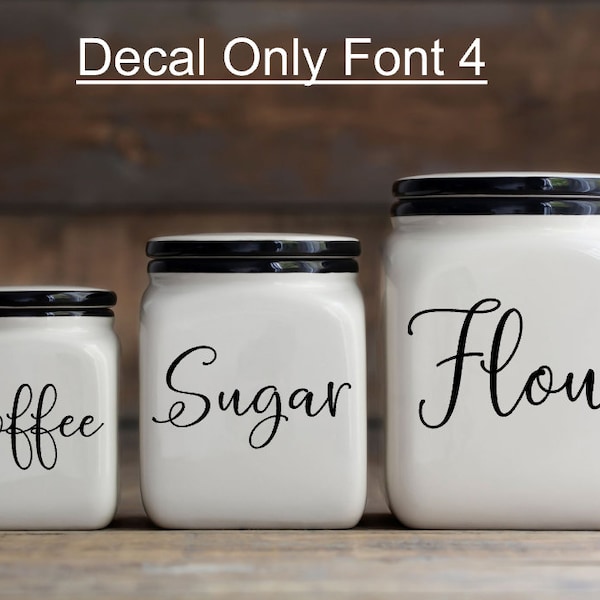 Pantry Labels, Canister Decals, Kitchen Decals, Bathroom Labels, Decals, Labels, Stickers