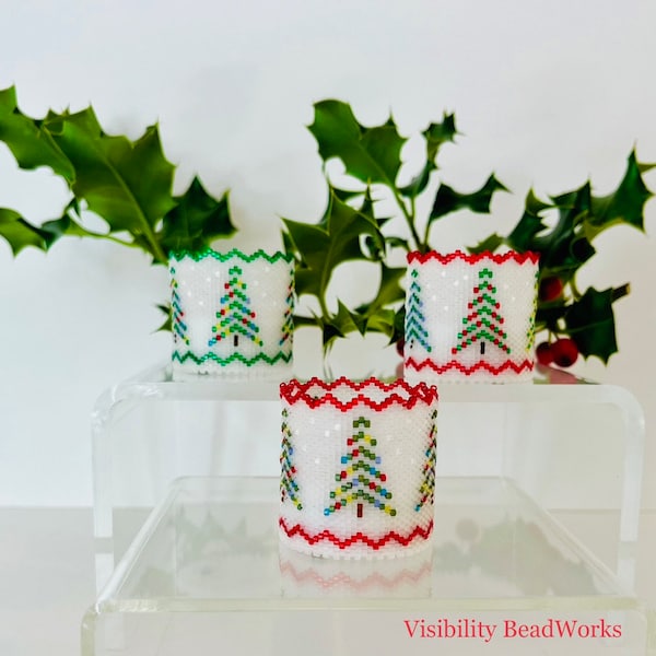 Beaded Tealight Pattern: Tannenbaum (Christmas Tree)