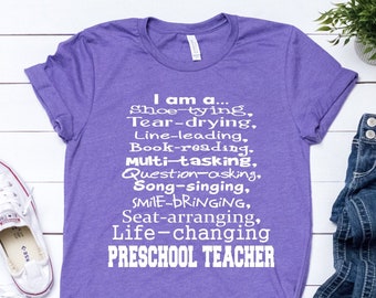 Teacher Shirts, Preschool Teacher, PreK Teacher Tees, Teacher Team Shirts, Early Childhood Teacher, Teacher Appreciation Gift, Teacher Tee