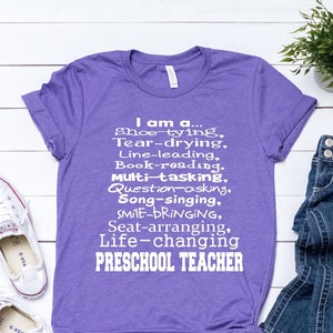 Teacher Shirts, Preschool Teacher, PreK Teacher Tees, Teacher Team Shirts, Early Childhood Teacher, Teacher Appreciation Gift, Teacher Tee image 1