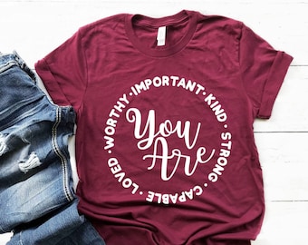 Teacher Shirts, You Are Important, Teacher T Shirt, Principal Tees, Faith Based TShirt, Positive Affirmation, School Staff, School Counselor
