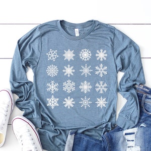 Snow Day Shirt, Winter Teacher Shirt, Snow Day Supporter, Teacher Shirts, Teacher Tee, Snowflake Doodles T Shirt, Long Sleeve Teacher Tee