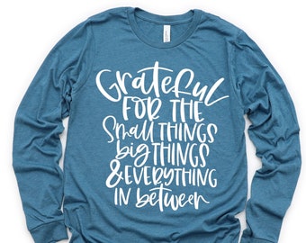 Thanksgiving Shirt, Fall Tee for Women, Thankful TShirt, Fall Apparel