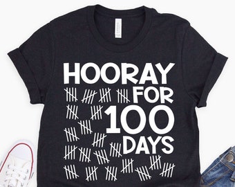 Teacher Shirt For 100th Day, 100th Day Of School T Shirt, Teacher Tees, Teacher Shirts, My Students Are 100 Days Smarter, Hooray For 100 Day