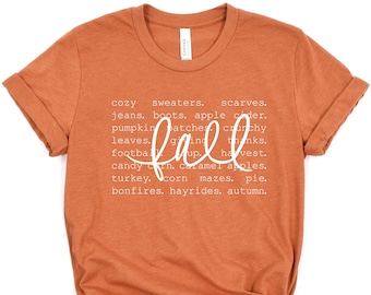 Cozy Fall Graphic Tee, Autumn Shirt for Women