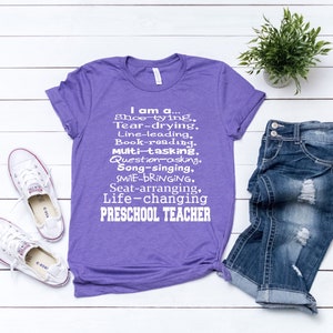 Teacher Shirts, Preschool Teacher, PreK Teacher Tees, Teacher Team Shirts, Early Childhood Teacher, Teacher Appreciation Gift, Teacher Tee image 7