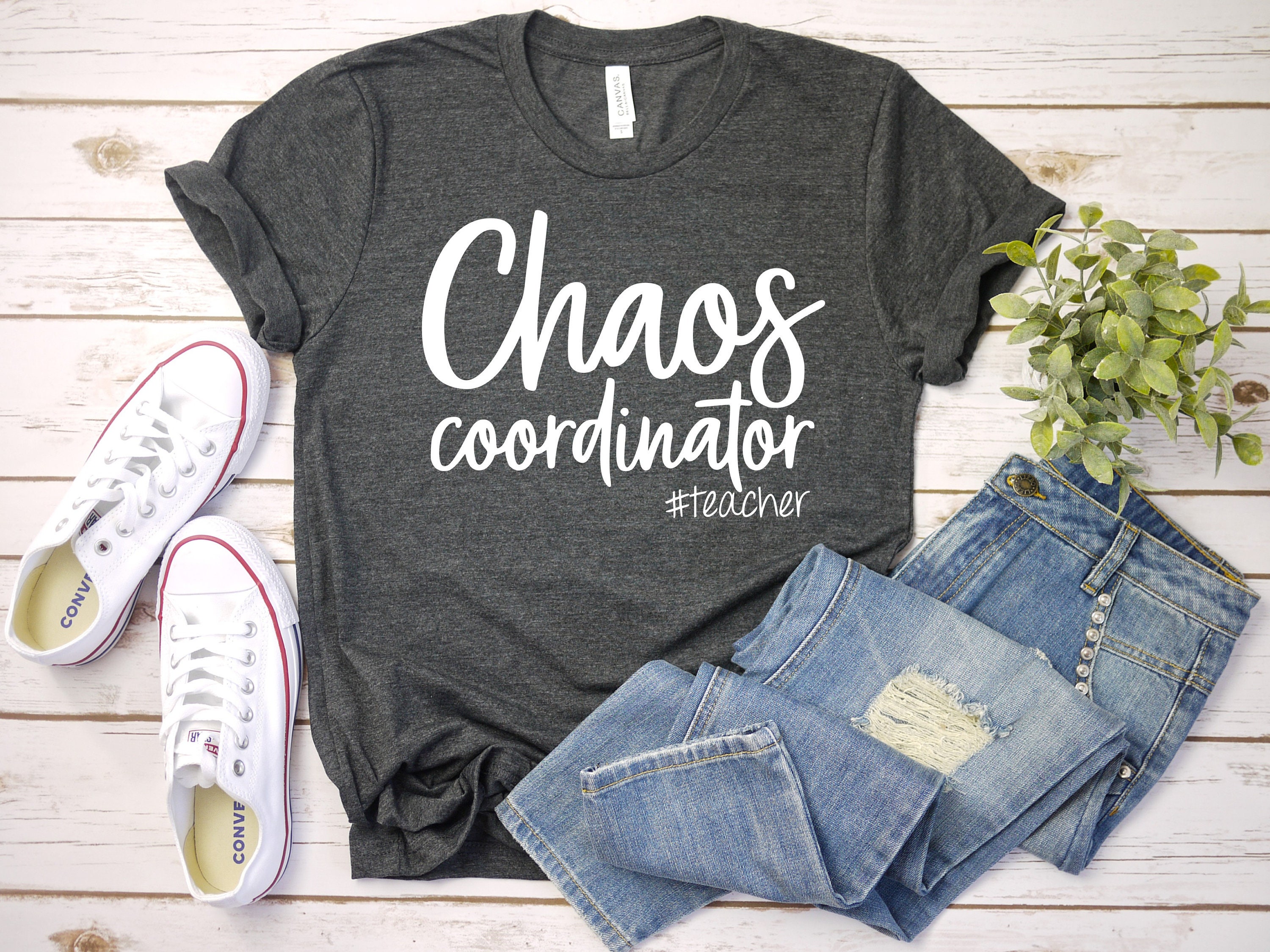 Chaos Coordinator Shirt Teacher T-shirts Funny Teacher | Etsy