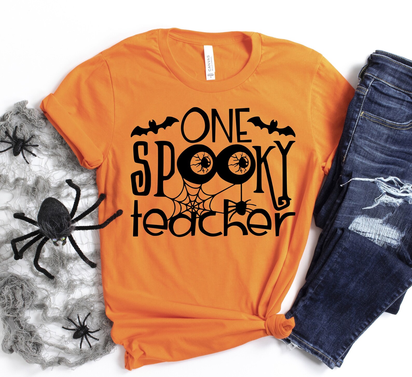 Halloween Teacher Shirt One Spooky Teacher Halloween Shirt Etsy