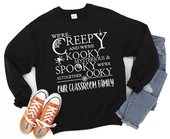 Halloween Teacher Shirt, School Halloween Shirt, Creepy Kooky Classroom Family, Halloween Shirts for Teachers, Skeleton Teacher, Holiday Tee